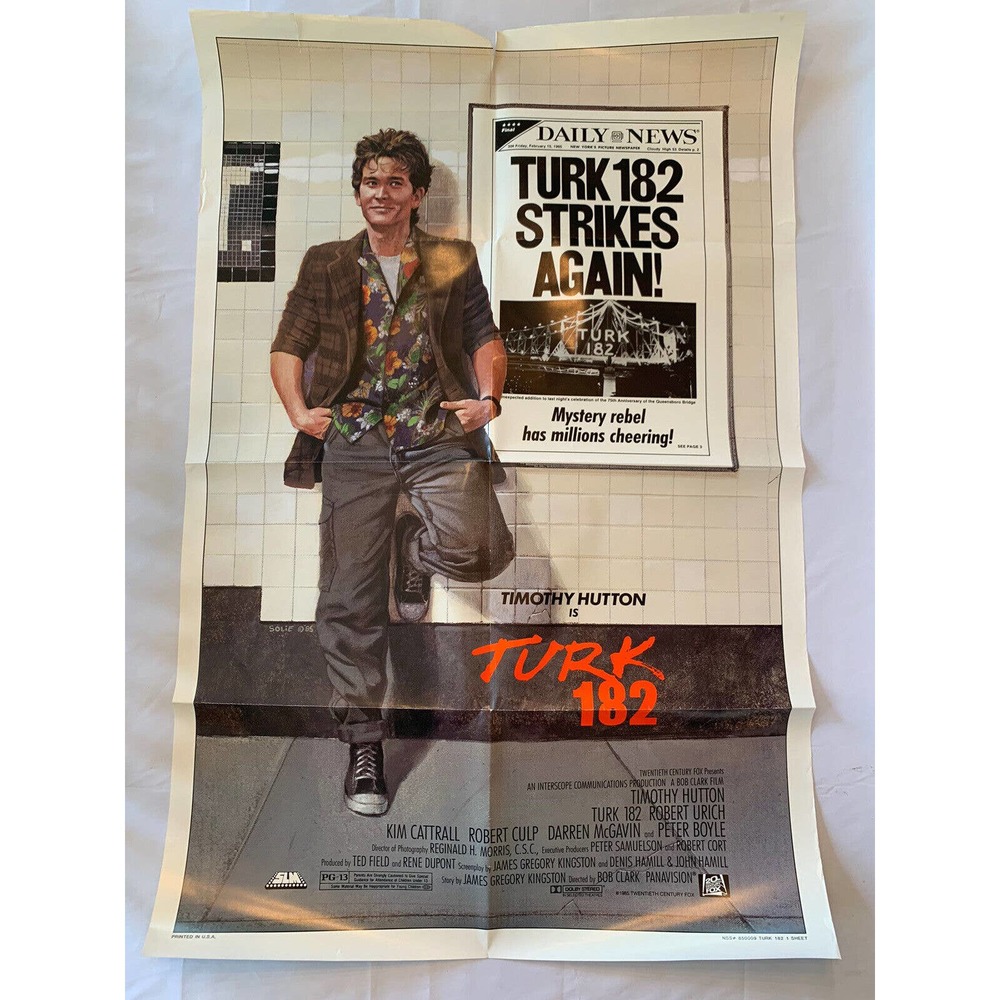 Turk 182 One Sheet Movie Poster - Folded - 1985 - 27x41in.